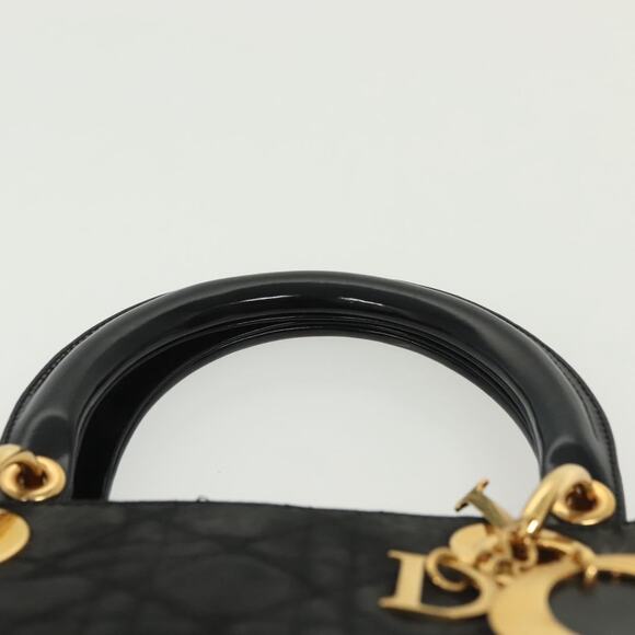 DIOR Canage Hand Bag Nylon Black Gold - Picture 8 of 12